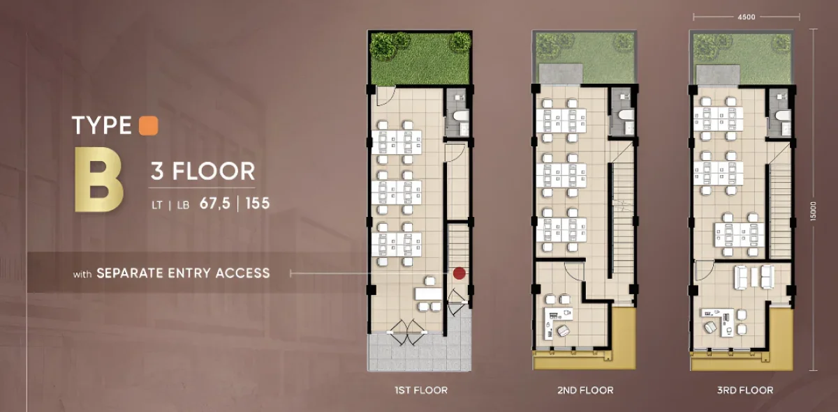 3 Lantai Atmost Business Loft Tipe B  – Modern Office - Strategis & Siap Pakai - Surabaya  - Galeri 2