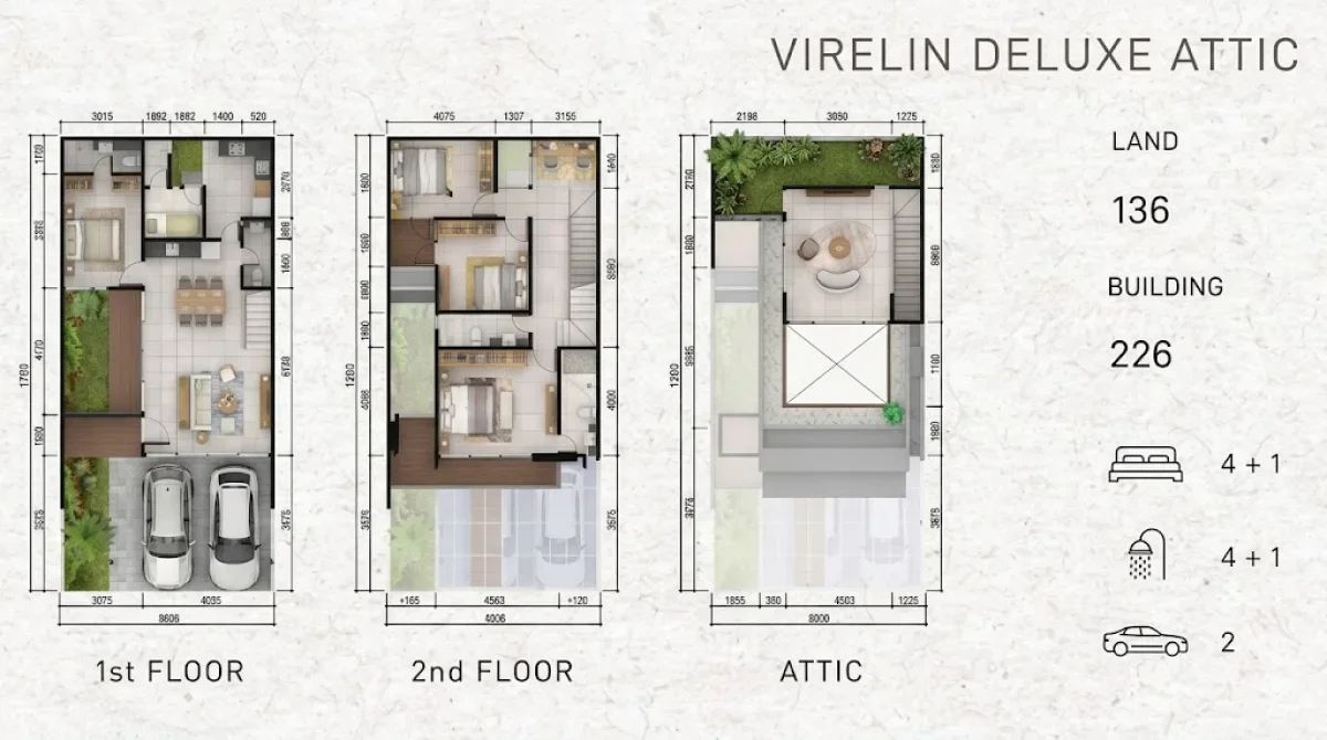 Best Deal!! GreenLake CitraLand Surabaya Barat - Tipe Virelin Deluxe Attic - Fungsional & Luas  - Galeri 2