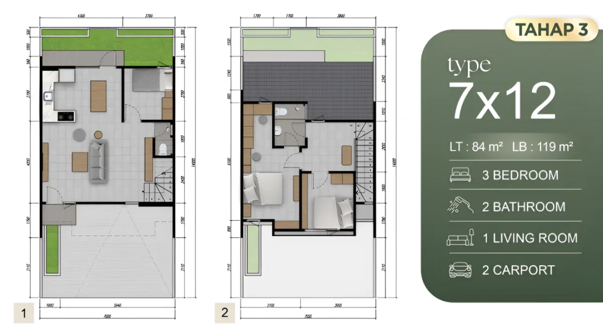Best Deal! Rumah Park Sunrise 7x12 Surabaya Timur, Luas & Nyaman 🔥 - Harga Masih Bersahabat - Galeri 2