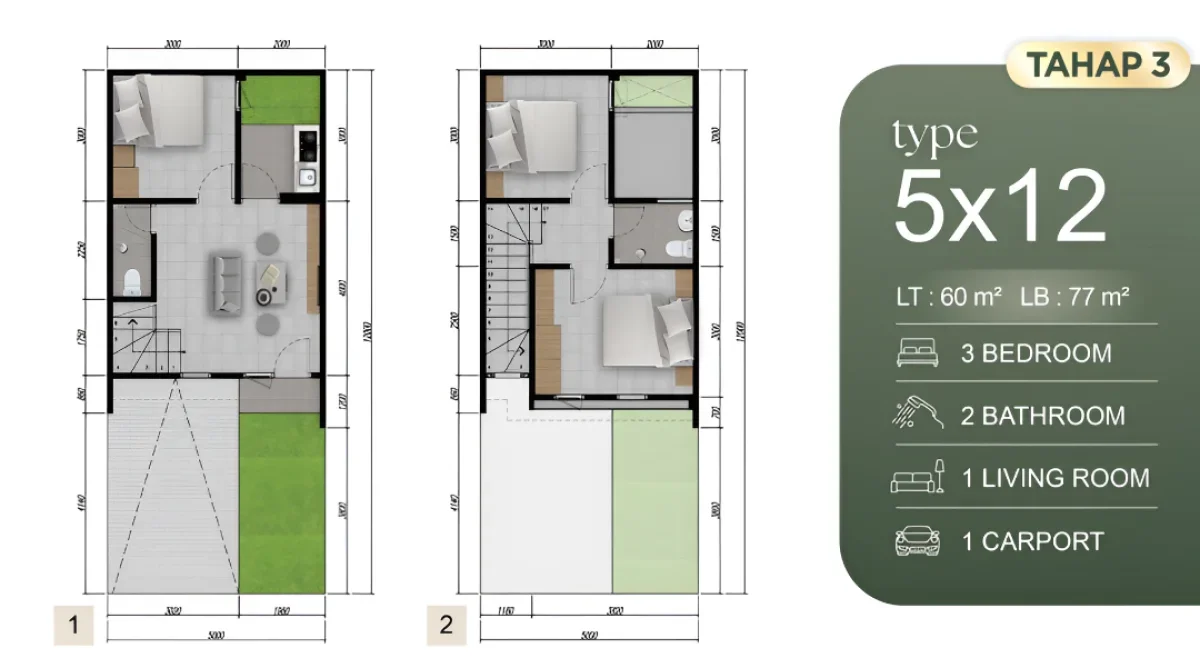 Best Price! Park Sunrise Tipe 5x12, Pilihan Tepat untuk Hunian Pertama - Surabaya Timur  - Galeri 2