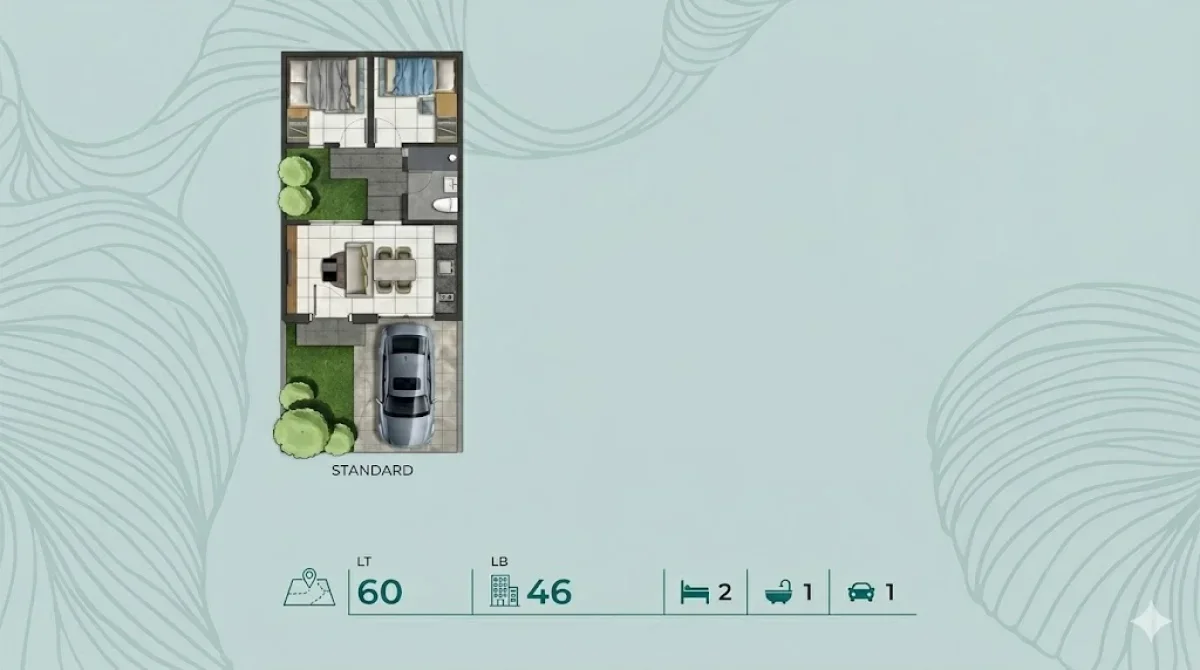 Citraland City Kedamean Clover Standart – 1 Lantai, Nyaman & Efisien - Cluster Charlotte  - Galeri 2