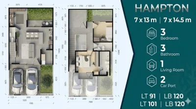 Cluster Rapi & Asri Tipe Hampton A - Central Park Juanda Sidoarjo - Dekat Bandara Juanda - Galeri 2