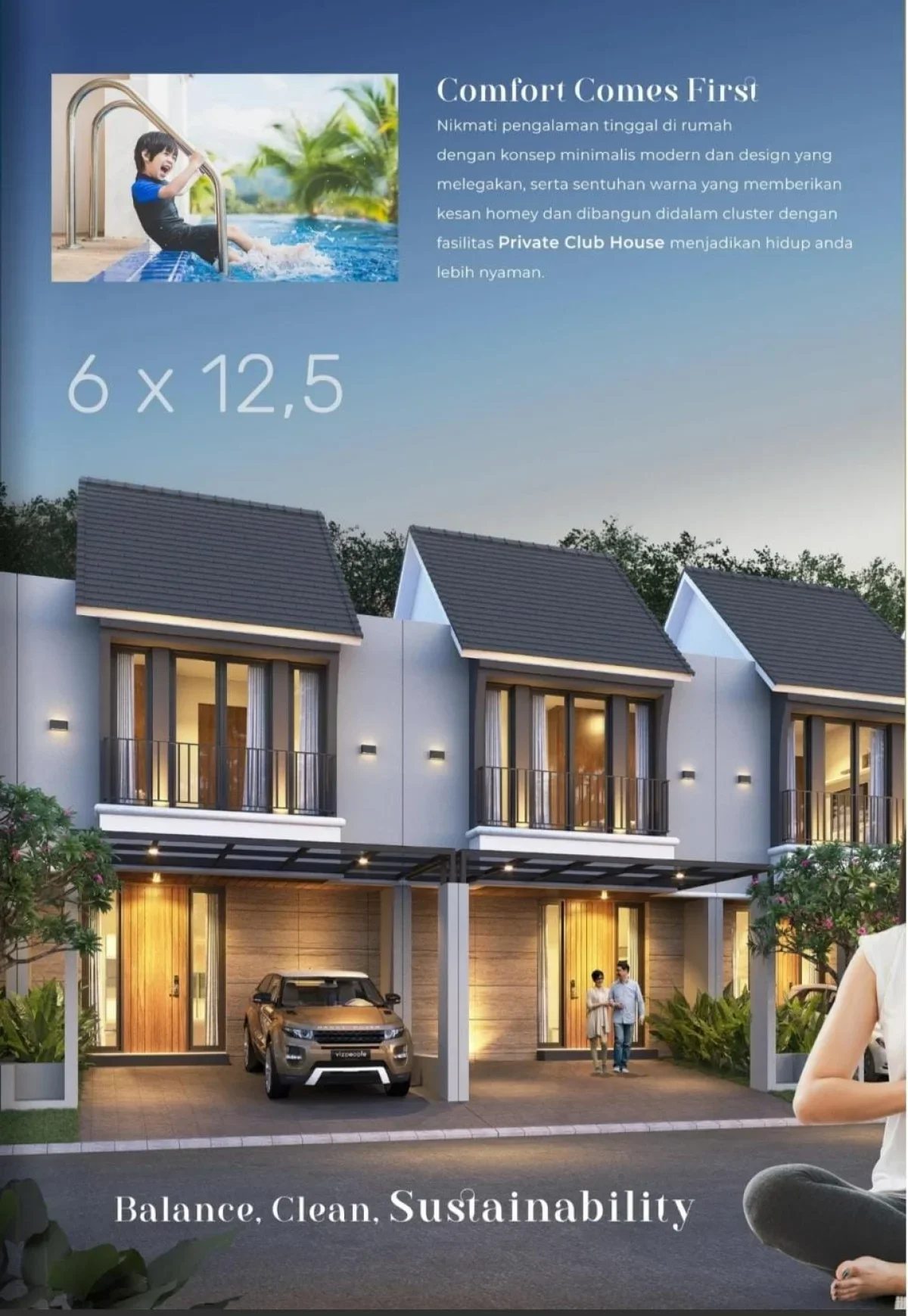 DIJUAL RUMAH FREE PPN 100% Crystal Golf Citraland Surabaya Barat 
