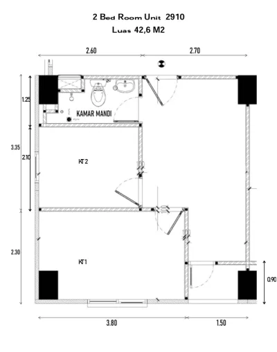 DIJUAL APARTEMEN CITRALAND VITTORIO 2BR  LT. 19 - WIYUNG, SURABAYA BARAT - Galeri 4