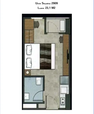 DIJUAL APARTEMEN STUDIO CITRALAND VITTORIO UNIT STUDIO LT. 19 – WIYUNG, SURABAYA - Galeri 7