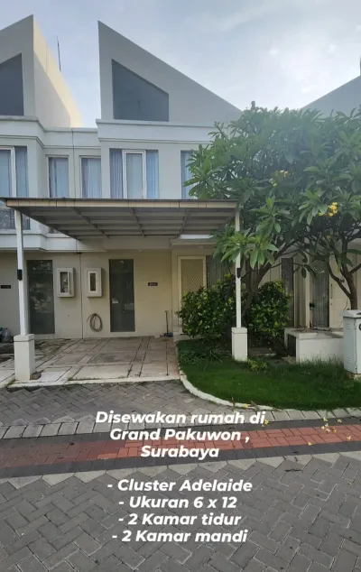  Disewakan Rumah Grand Pakuwon Surabaya – Cluster Adelaide - LT 6x12  - Galeri 2