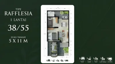 Elegant Minimalist House! Tipe Rafflesia 1 Lantai – Taman Jivva Kemlaten Surabaya -  Dekat Unesa Surabya - Galeri 2