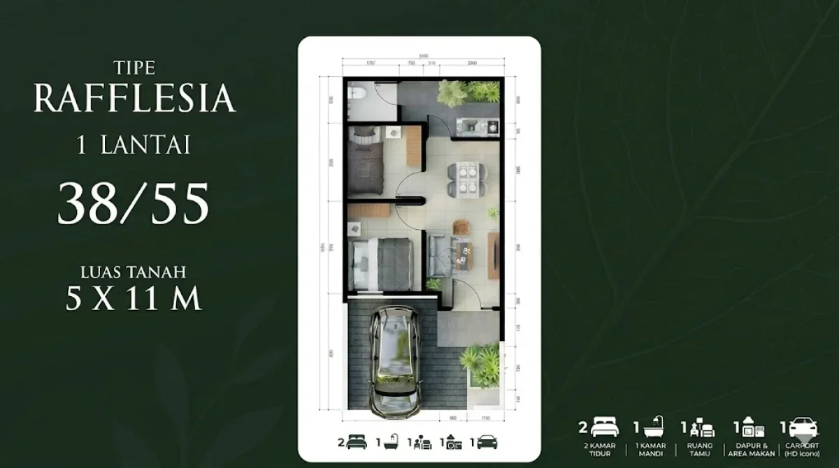 Elegant Minimalist House! Tipe Rafflesia 1 Lantai – Taman Jivva Kemlaten Surabaya -  Dekat Unesa Surabya - Galeri 2