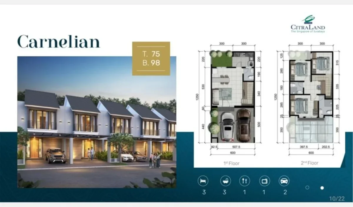 DIJUAL RUMAH FREE PPN 100% Crystal Golf Citraland Surabaya Barat  - Galeri 2