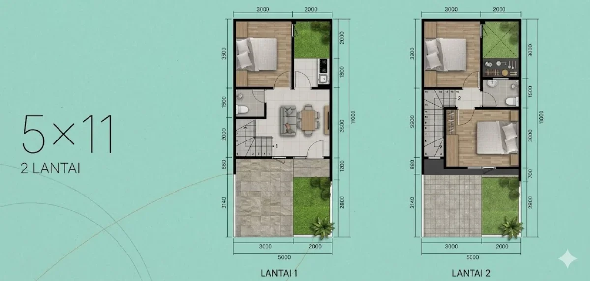 Grand Eastern Tipe Eastern Spring LT 47 LB 68, Rumah Idaman di Lokasi Favorit Surabaya Timur - Galeri 2