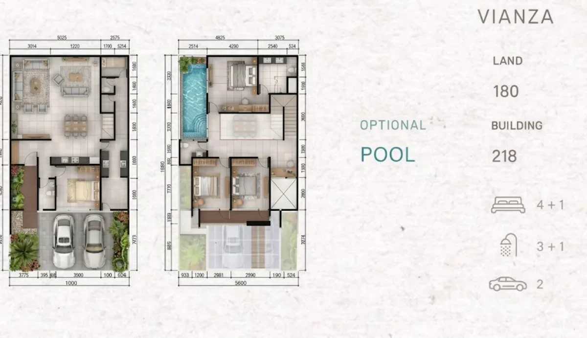Greenlake Vianza With Pool (Kolam Renang) – Hunian 2 Lantai Elegan Surabaya Barat  - Galeri 2
