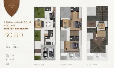Hunian Elite Tipe C + Attic, Lokasi Strategis Surabaya Barat - The Sonoma Dian Istana  - Galeri 2