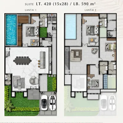 Hunian Elite View Golf & Kolam Renang -  Belvedere Greta Suite- Pakuwon Indah - Galeri 2