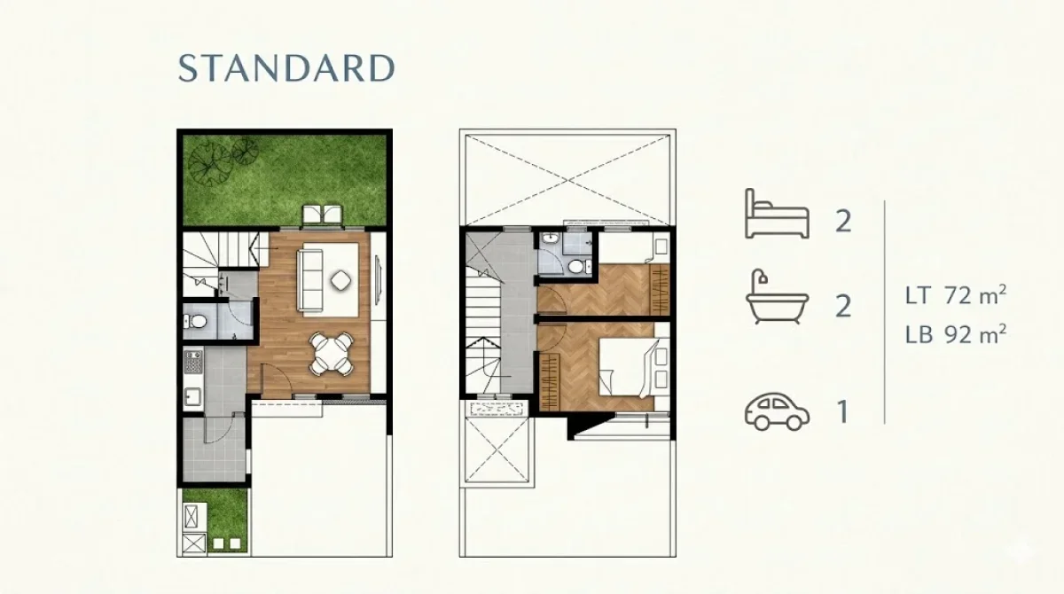 Hunian Minimalis Harvest Link Tipe Fosa Standard - Fungsional & Homey - Surabaya Selatan  - Galeri 2