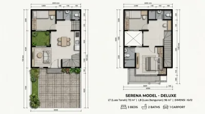 Hunian Modern Favorit ! - Cluster Neyra Tipe Nema Deluxe - Amesta Living Surabaya - Galeri 2