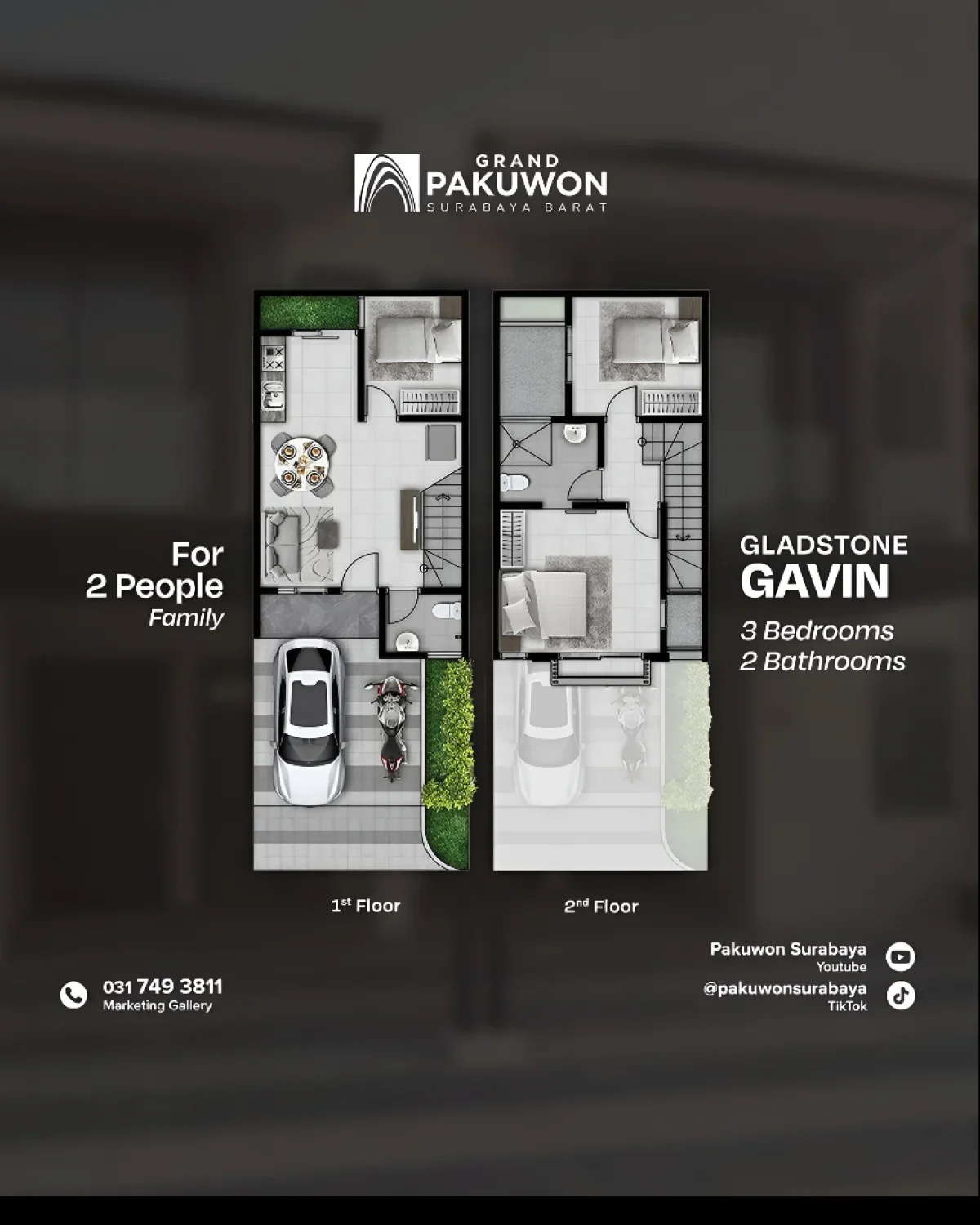 Miliki Sekarang ! Grand Pakuwon Gladstone Tipe Gavin – Hunian Modern 2 Lantai di Surabaya Barat"  - Galeri 2