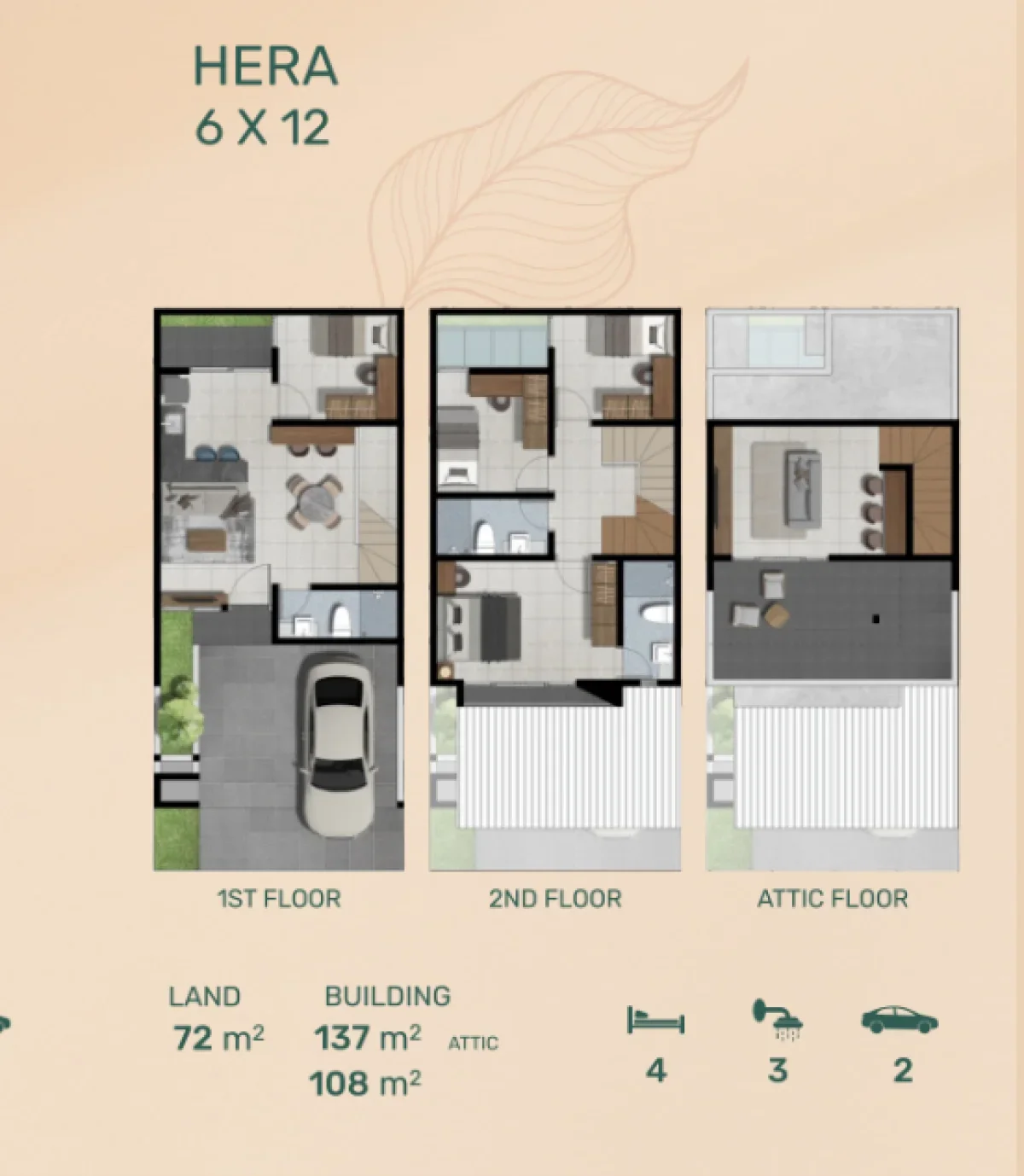  Northwest Central Hera Attic – Rumah Modern 3 Lantai di Kawasan Premium - Galeri 2