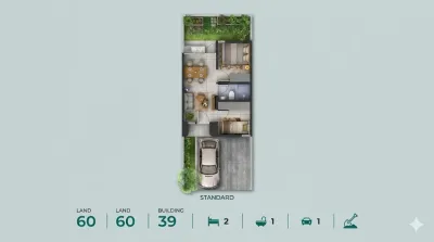 Rumah 1 Lantai - Tipe Corvey Citraland City Kedamean, Praktis & Modern - Cluster Charlotte - Galeri 2
