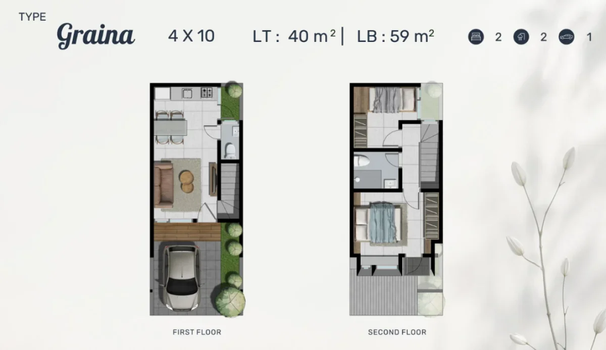 Rumah Cluster Premium Northwest Garden tipe Graina CitraLand Surabaya  - Galeri 2