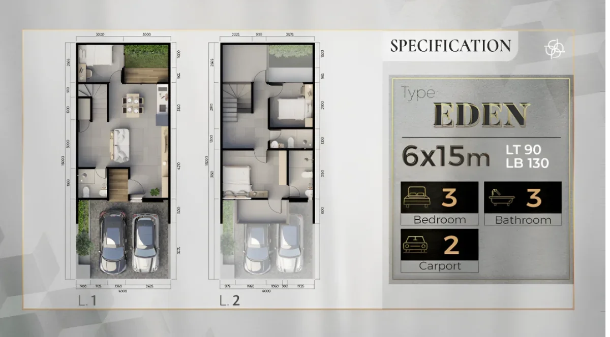 Rumah Idaman Keluarga Modern Tipe Eden Phase 4 - Central Park MERR Dekat Tol & Bandara Juanda! - Galeri 2
