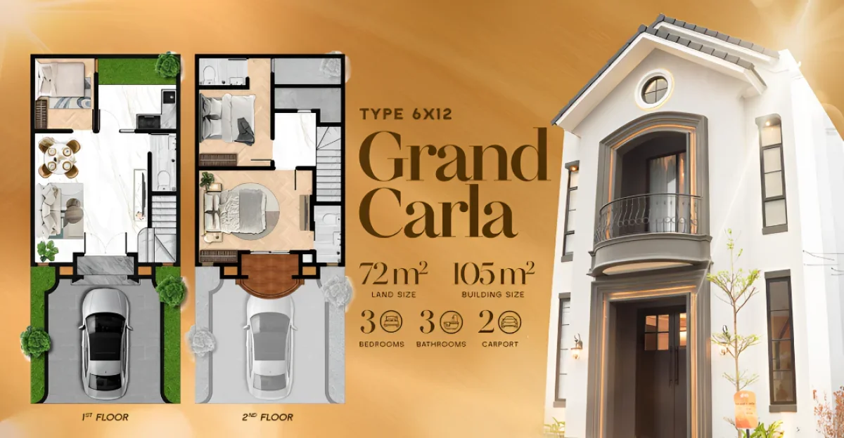 Rumah Impian 2 Lantai Tipe Grand Carla – Mansion Nine Surabaya Barat  - Galeri 2