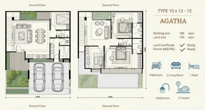 Rumah Mewah Darmo Graha Residence Lontar Tipe Agatha – Hunian Eksklusif Surabaya Barat  - Galeri 2