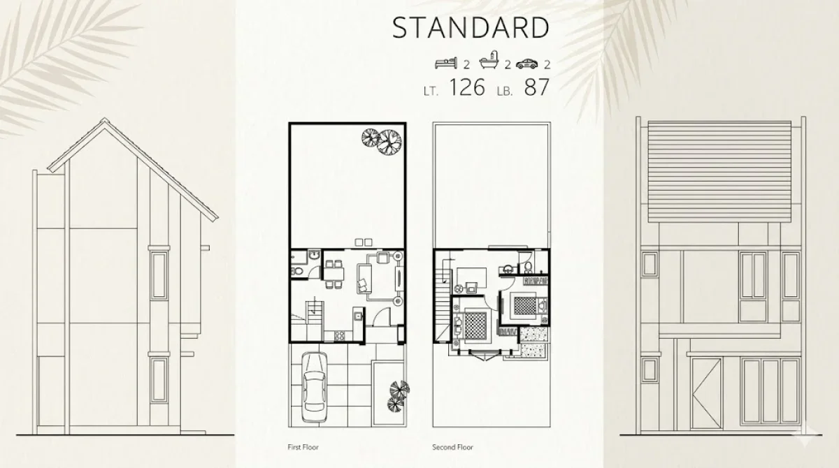 Rumah Minimalis Tipe Aspara Standard Grand Harvest Surabaya – Cocok untuk Keluarga Muda - Harga Masih Terjangkau!  - Galeri 2