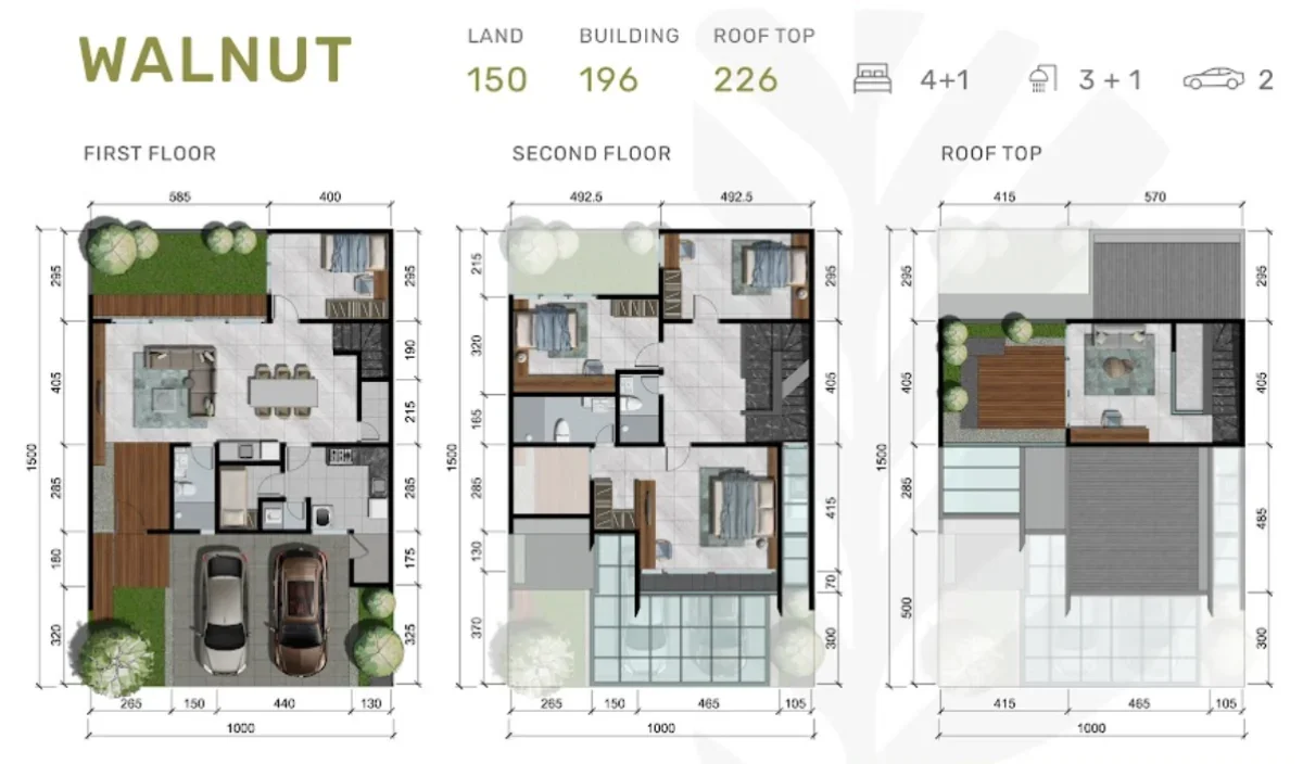 Unit Eksklusif! Dempsey Hill tipe Walnut with Rooftop --- Siap Huni Surabaya Barat  - Galeri 2