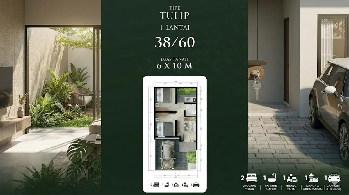 Rumah Modern Minimalis -  Tipe Tulip -  Taman Jivva Kemlaten Surabaya – Nyaman & Fungsional - Galeri 2