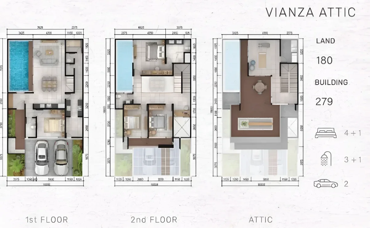 GreenLake Cluster Premium tipe Vianza Attic with Pool Surabaya Barat- CitraLand - Galeri 2