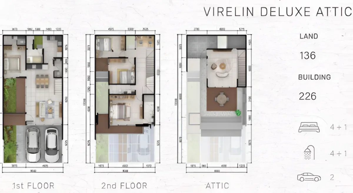 Best Deal!! GreenLake CitraLand Surabaya - Tipe Virelin Deluxe Attic dengan Ruang Attic Luas - Galeri 2