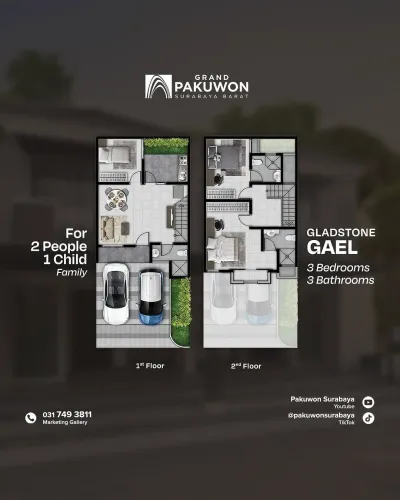 Rumah Premium Grand Pakuwon Gladstone Tipe Gael – Desain Elegan & Nyaman - Surabaya Barat - Galeri 2