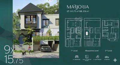 Unit Favorit! Rumah Idaman 2Lantai+Mezzanine - The Grand Kenjeran Tipe Marjoria Surabaya Timur - Galeri 2