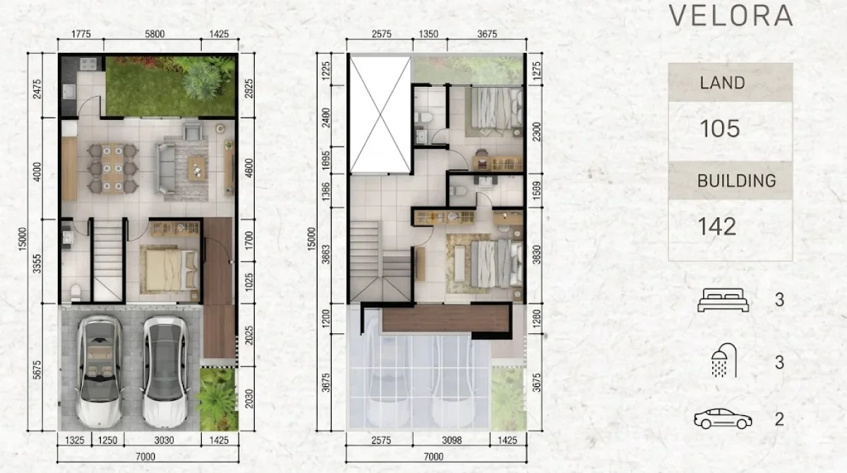 Unit Premium! GreenLake tipe Velora -Hunian Modern di Kawasan Premium - Surabaya Barat Lokasi Strategis  - Galeri 2