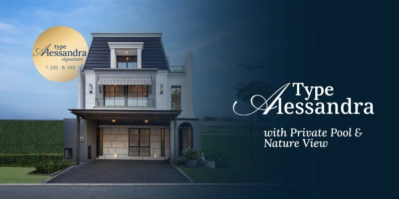 Rumah Mewah Alessandra CitraLand Surabaya: American Style 3 Lantai Dekat JLLB & Radial Road
