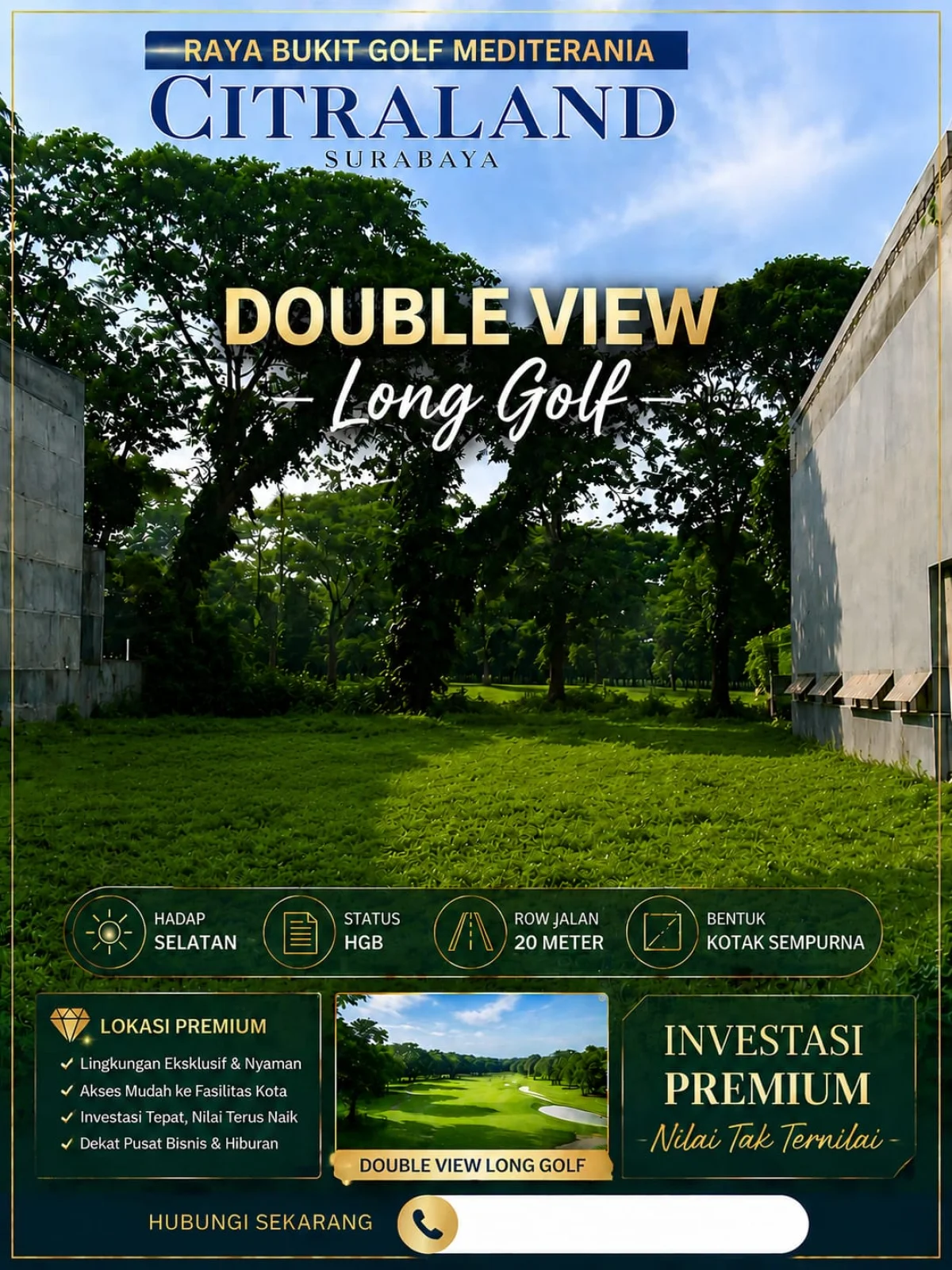 TANAH DIJUAL – LOKASI PREMIUM RAYA BUKIT GOLF MEDITERANIA ✨ LONG GOLF VIEW - EXCLUSIVE LIVING - PREMIUM LOCATION ✨ 